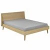 Pack Lit Avec Matelas 140x190 Cm Bois Massif