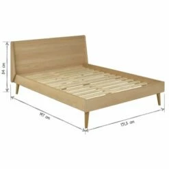 Pack Lit Avec Matelas 140x190 Cm Bois Massif -Doublures De Lit Soldes 2024 pack lit avec matelas 140x190 cm bois massif 3