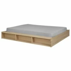 Pack Lit Avec Matelas 160x200 Cm Bois Massif