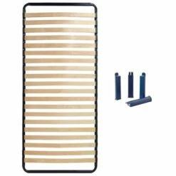 Pack Sommier 20 Lattes 90x200cm + Pieds Bleus