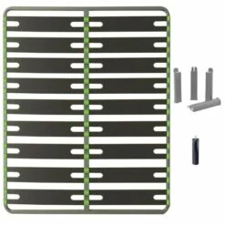 Pack Sommier 2x9 Lattes 140x190cm + Pieds Gris + Pied Central