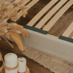 Sommier à Lattes En Bois 160x200 Coloris Beige Livré En Kit -Doublures De Lit Soldes 2024 sommier a lattes en bois 160x200 coloris beige livre en kit 2