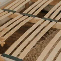 Sommier à Lattes En Bois 160x200 Coloris Beige Livré En Kit -Doublures De Lit Soldes 2024 sommier a lattes en bois 160x200 coloris beige livre en kit 3