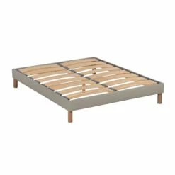 Sommier à Lattes En Bois 160x200 Coloris Beige Livré En Kit -Doublures De Lit Soldes 2024 sommier a lattes en bois 160x200 coloris beige livre en kit 5