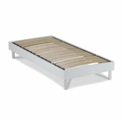 Sommier à Lattes En Kit Bois Couleur Blanche 90x200