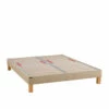 Sommier Bibloc à Lattes Apparentes En Lin 2x100x200