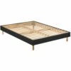 Sommier Déco En Kit à Lattes Enduit Anthracite 90x190