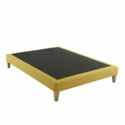 Sommier Déco Tapissier 150 X 190 Jaune