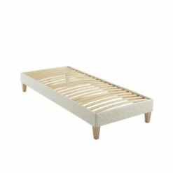 Sommier Déco Tapissier éco-responsable 2 X 90 X 200 Ecru