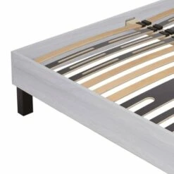 Sommier Démontable 140x190cm Bois Blanchi -Doublures De Lit Soldes 2024 sommier demontable 140x190cm bois blanchi 2