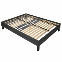 Sommier Démontable 140x190cm Gris Cendré -Doublures De Lit Soldes 2024 sommier demontable 140x190cm gris cendre facilkit