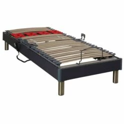 Sommier électrique De Relaxation Anthracite à Plots 90x200 -Doublures De Lit Soldes 2024 sommier electrique de relaxation anthracite a plots 90x200 2