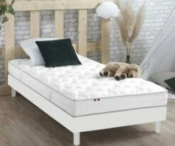 Sommier En Kit A Latte Blanc 90x190 -Doublures De Lit Soldes 2024 sommier en kit a latte blanc 90x190 2