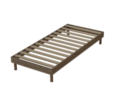 Sommier En Kit A Latte Blanc 90x190 -Doublures De Lit Soldes 2024 sommier en kit a latte chene gris 90x190 gris 1