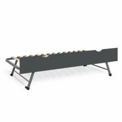 Sommier Gigogne Avec Façade 90x200 Cm Bois Massif Anthracite