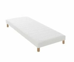 Sommier Tapissier à Lattes Blanc 90x200