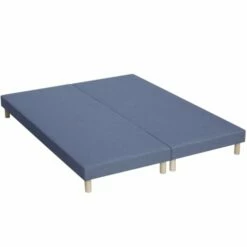 Sommier Tapissier Bleu Denim 2x80x200