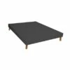 Sommier Tapissier Gris Anthracite Noir 140x190
