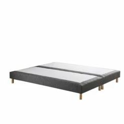 Sommier Tapissier Gris éléphant 180x200