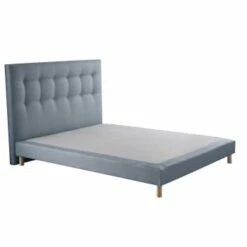 Sommier Tapissier + Tete De Lit Capitonnée Bleu Ciel 140x190 -Doublures De Lit Soldes 2024 sommier tapissier tete de lit capitonnee bleu ciel 140x190 aube