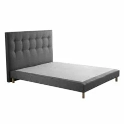 Sommier Tapissier + Tete De Lit Capitonnée Camel 160x200 -Doublures De Lit Soldes 2024 sommier tapissier tete de lit capitonnee gris 160x200 symbiose