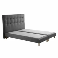 Sommier Tapissier + Tete De Lit Capitonnée Camel 180x200 -Doublures De Lit Soldes 2024 sommier tapissier tete de lit capitonnee gris 180x200 symbiose