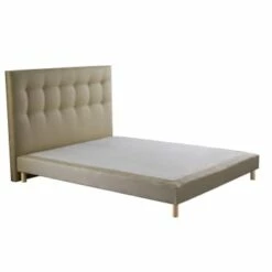 Sommier Tapissier + Tete De Lit Capitonnée Bleu Ciel 140x190 -Doublures De Lit Soldes 2024 sommier tapissier tete de lit capitonnee jaune 140x190 aube
