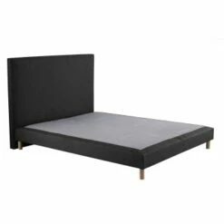 Sommier Tapissier + Tete De Lit Lisse Anthracite 160x200 -Doublures De Lit Soldes 2024 sommier tapissier tete de lit lisse anthracite 160x200 crepuscule 1