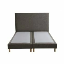 Sommier Tapissier + Tete De Lit Lisse Camel 160x200 -Doublures De Lit Soldes 2024 sommier tapissier tete de lit lisse camel 160x200 4