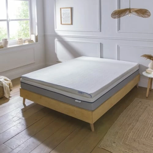 Surmatelas Mémoire De Forme 7 Cm Déhoussable Tissu Respirant 90x190cm 2 Surmatelas Mémoire De Forme 7 Cm Déhoussable Tissu Respirant 90x190cm – Image 2